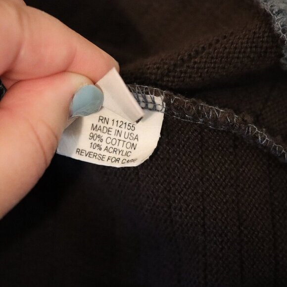 Margaret Winters blue and brown knit sweater size XL - Picture 6 of 6